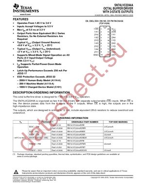 SN74LVC2244ADBQRG4 datasheet  